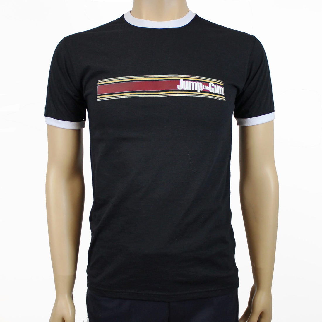 Burg Stripe Logo Ringer t-shirt