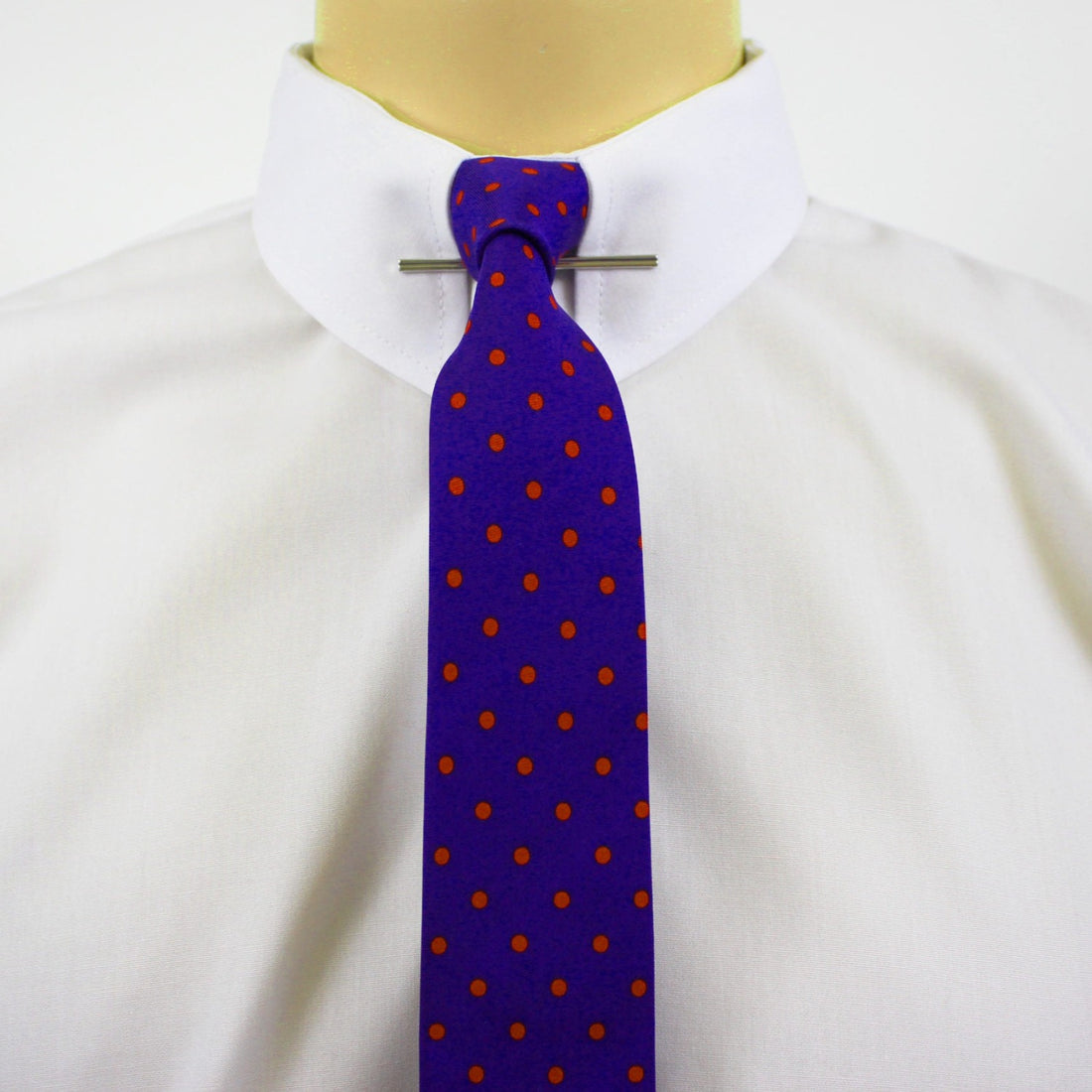 Knightsbridge Silk Tie - Royal/Red Polka