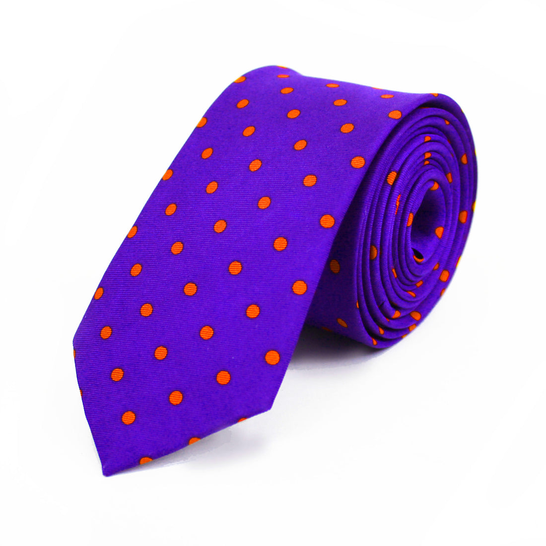 Knightsbridge Silk Tie - Royal/Red Polka