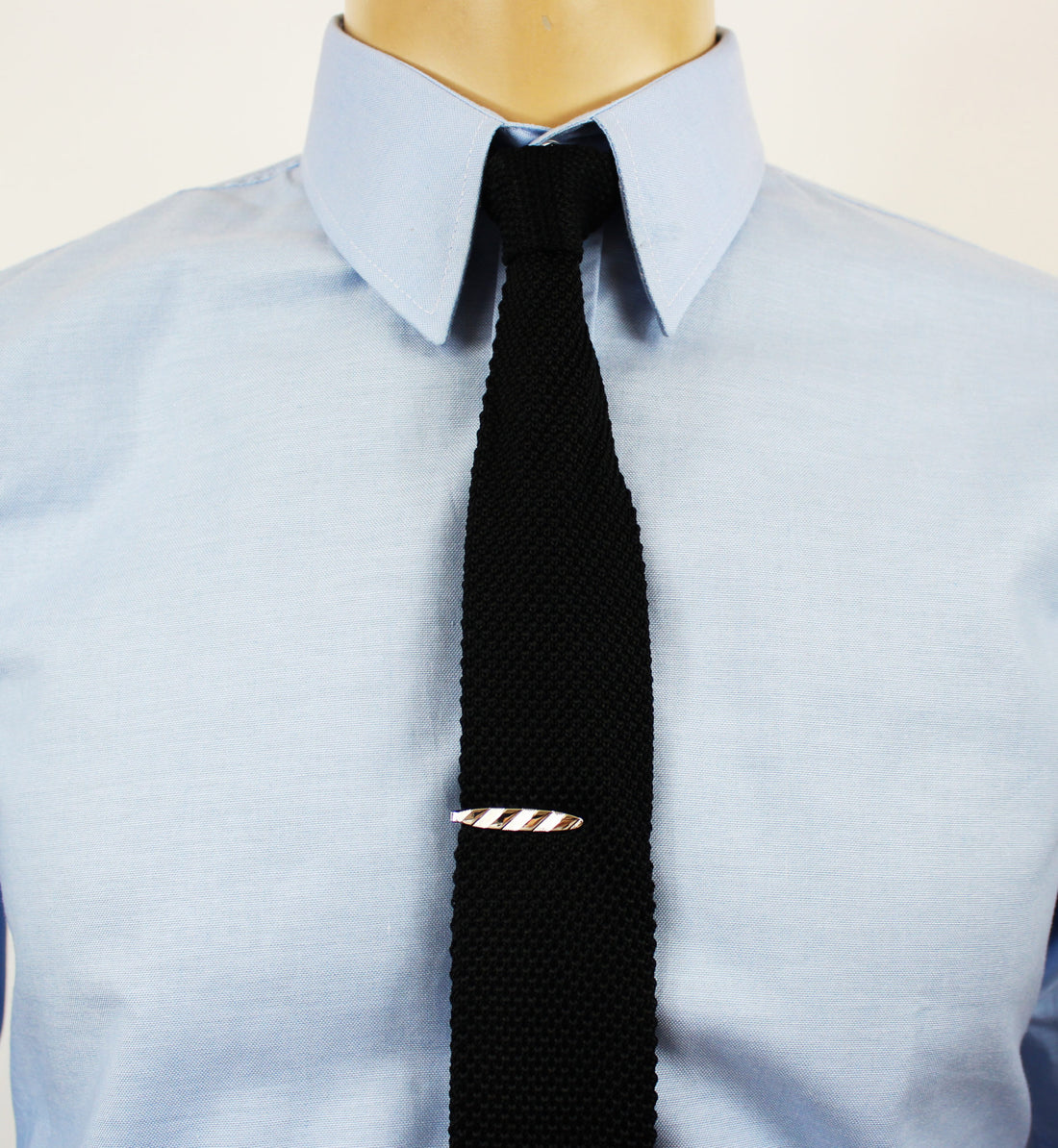 Tie Bar Striped - Silver