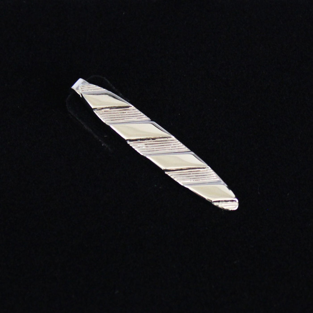 Tie Bar Striped - Silver