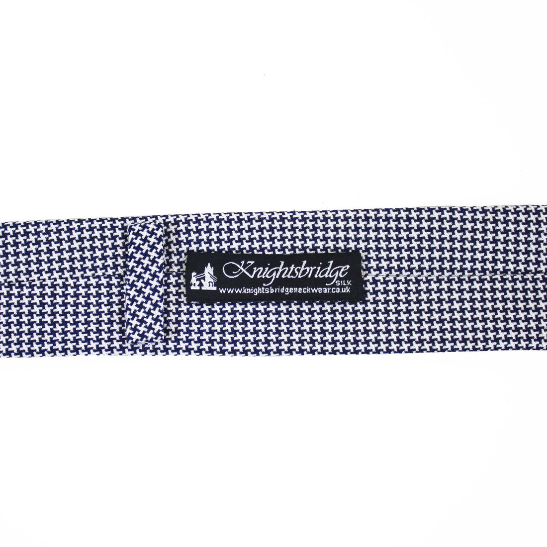 Knightsbridge Silk Tie - Navy Dogtooth