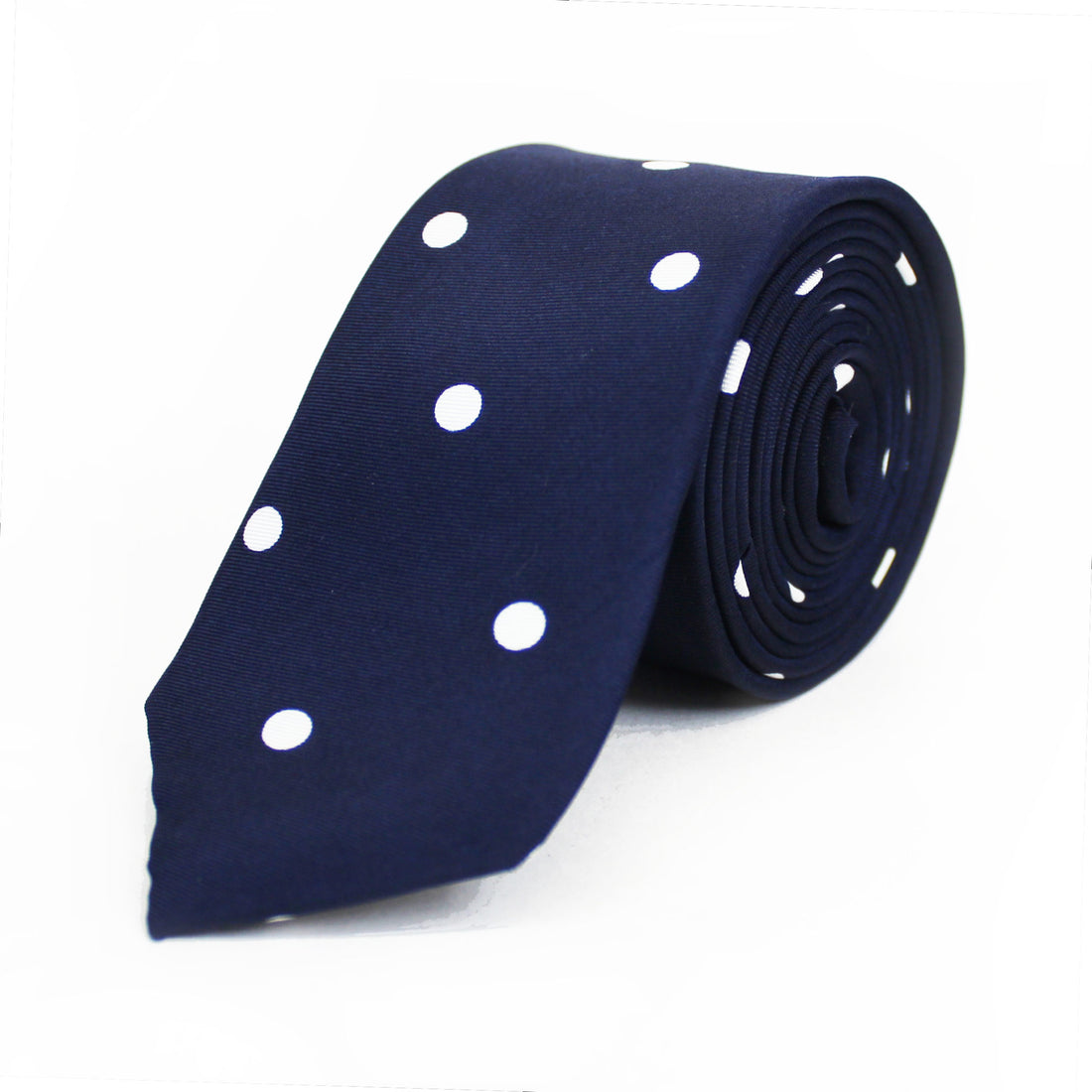 Knightsbridge Silk Tie - Navy Big Polka