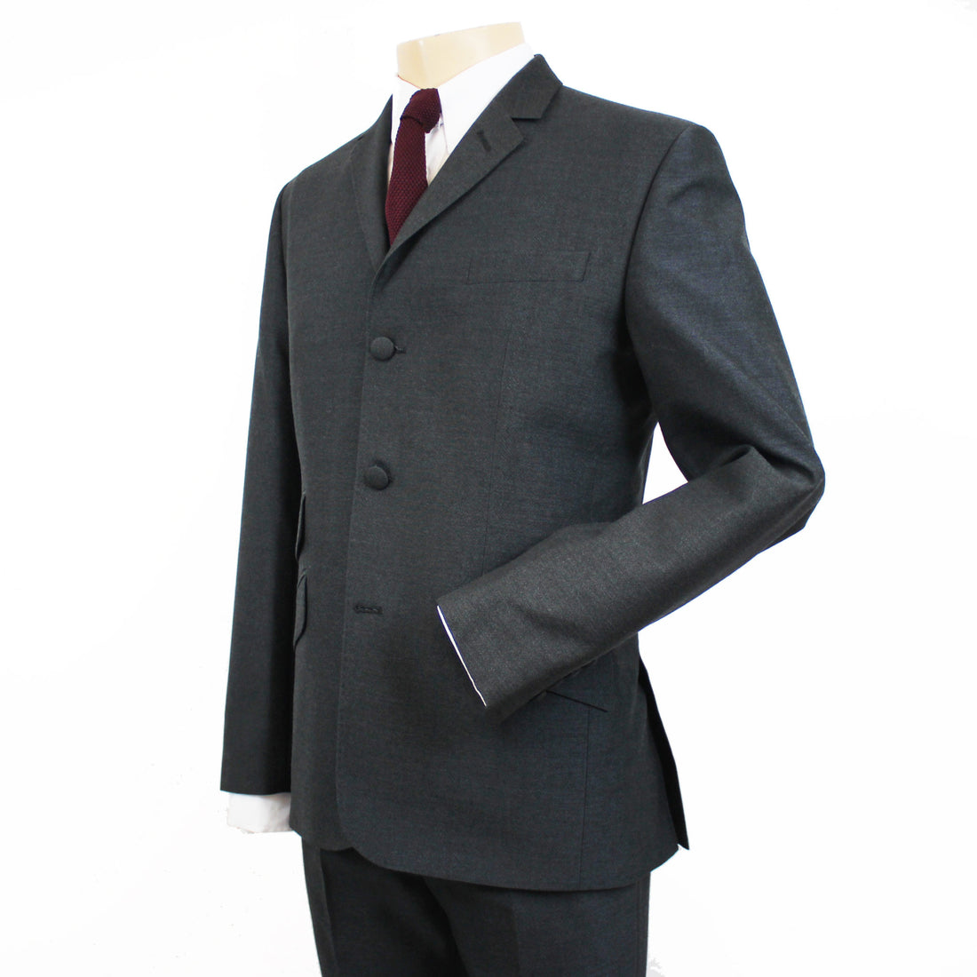 Three Button Suit -  Dark Green/Black Tonic