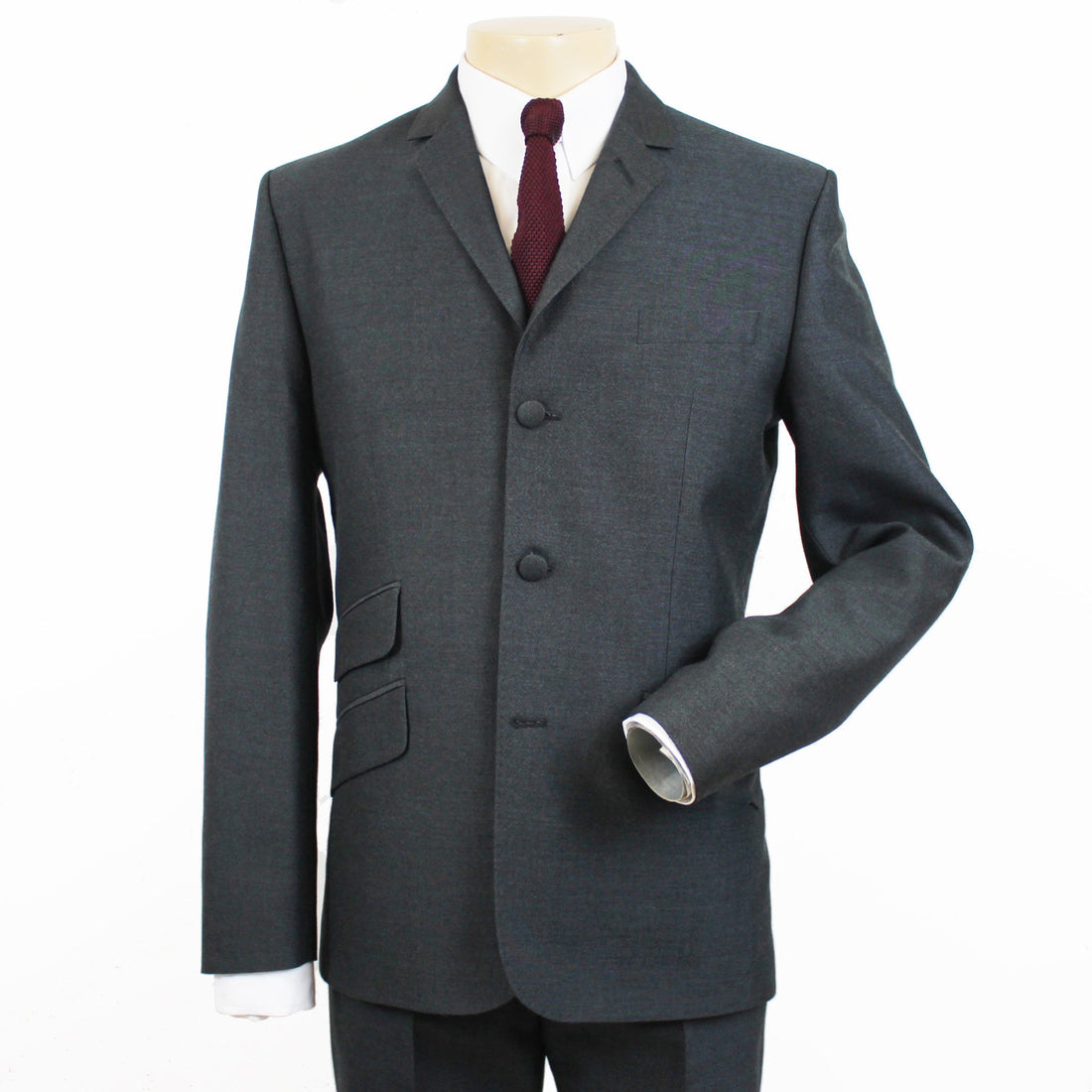 Three Button Suit -  Dark Green/Black Tonic