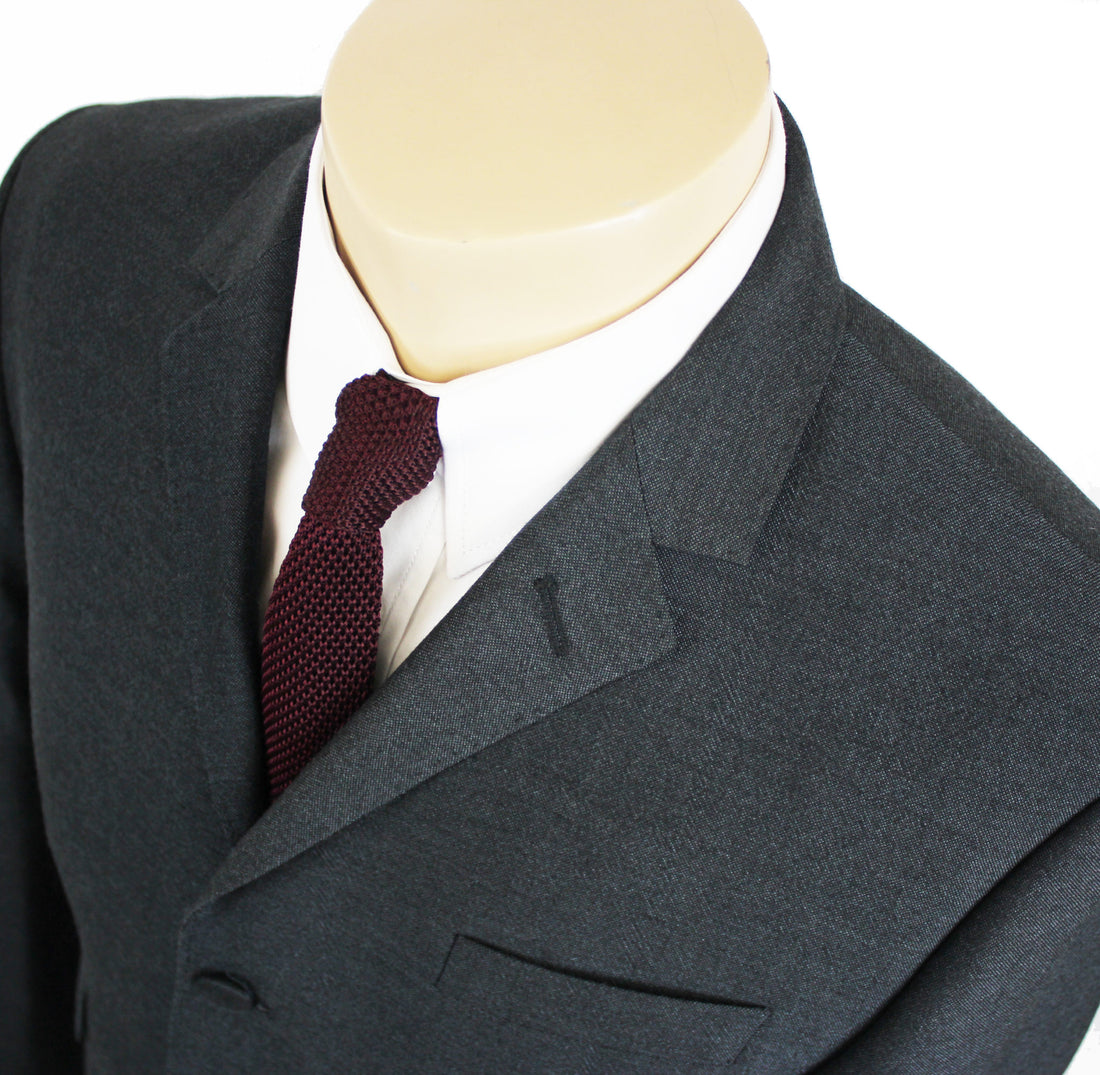 Three Button Suit -  Dark Green/Black Tonic