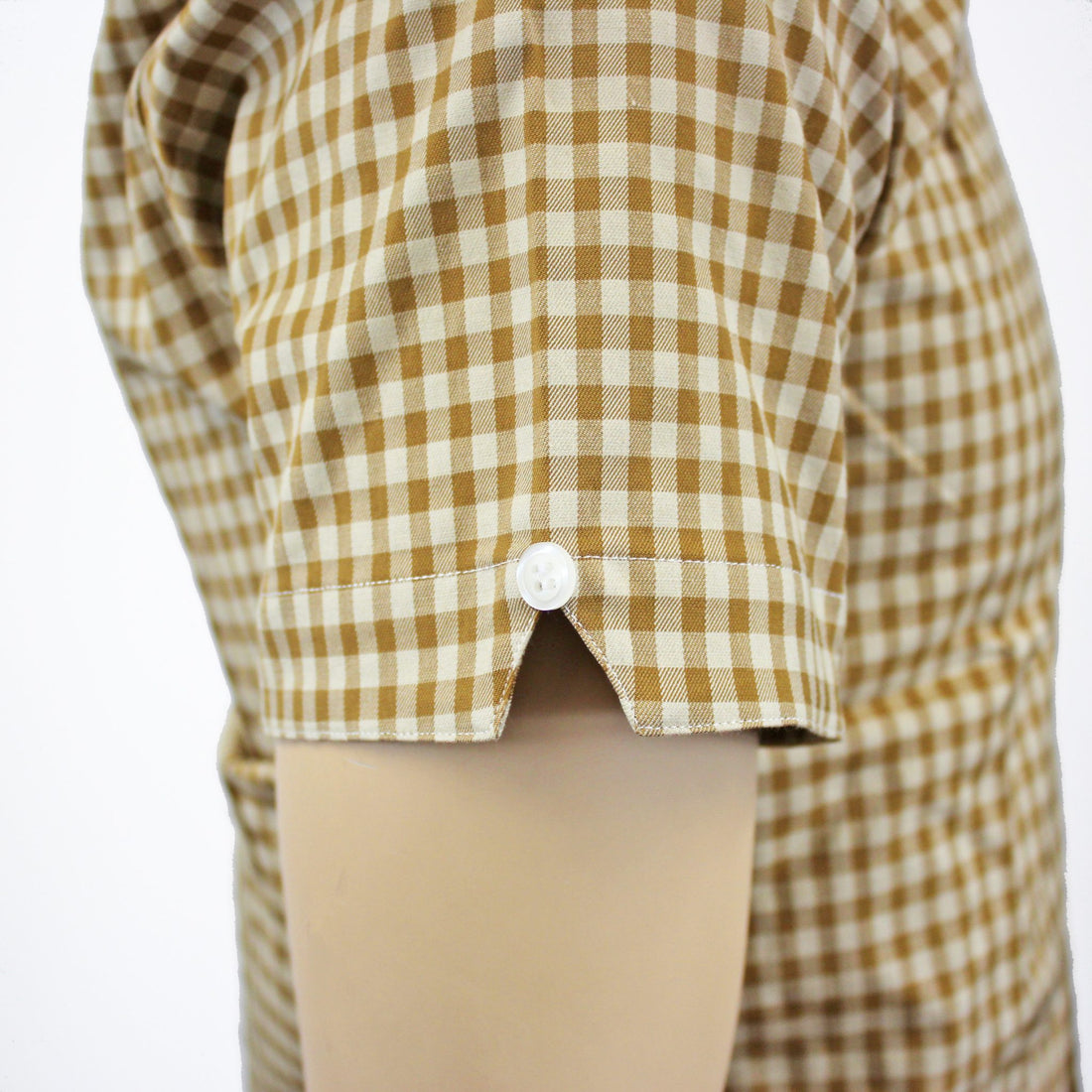 JTG Tan Gingham S/S