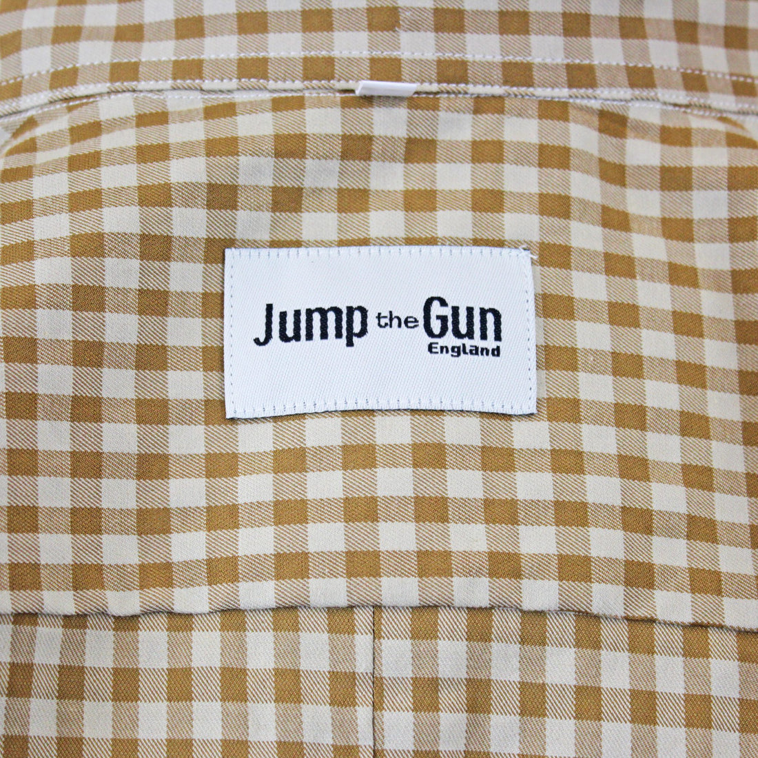 JTG Tan Gingham S/S