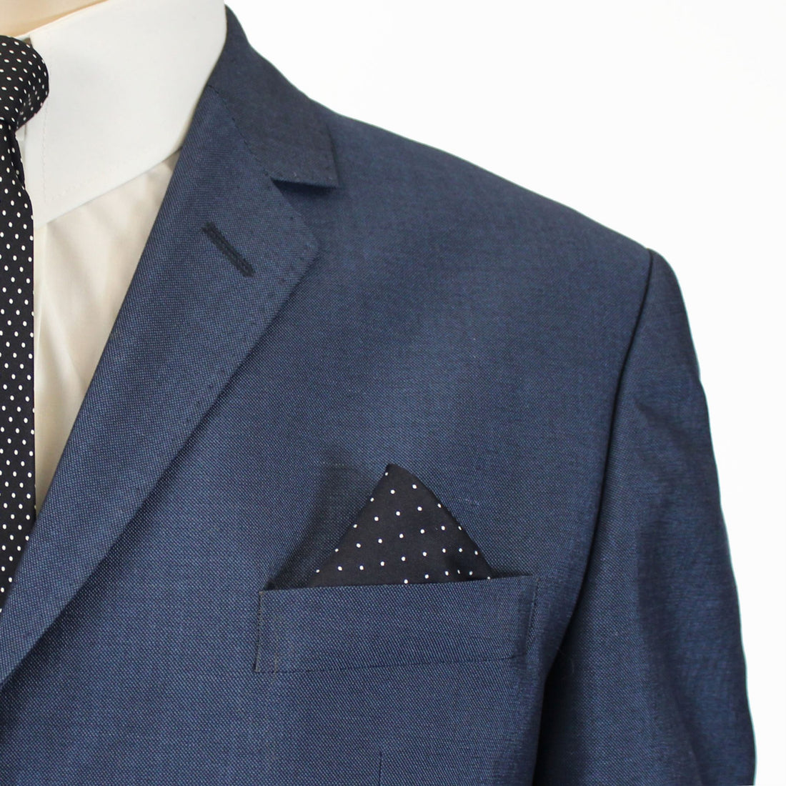 Knightsbridge Pocket Square - Black Pin Dot