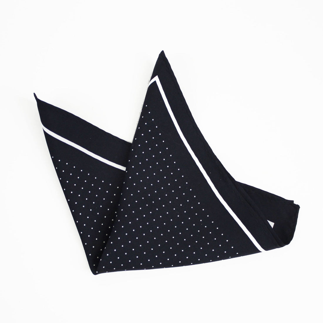 Knightsbridge Pocket Square - Black Pin Dot