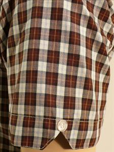 Brown/White Check S/S