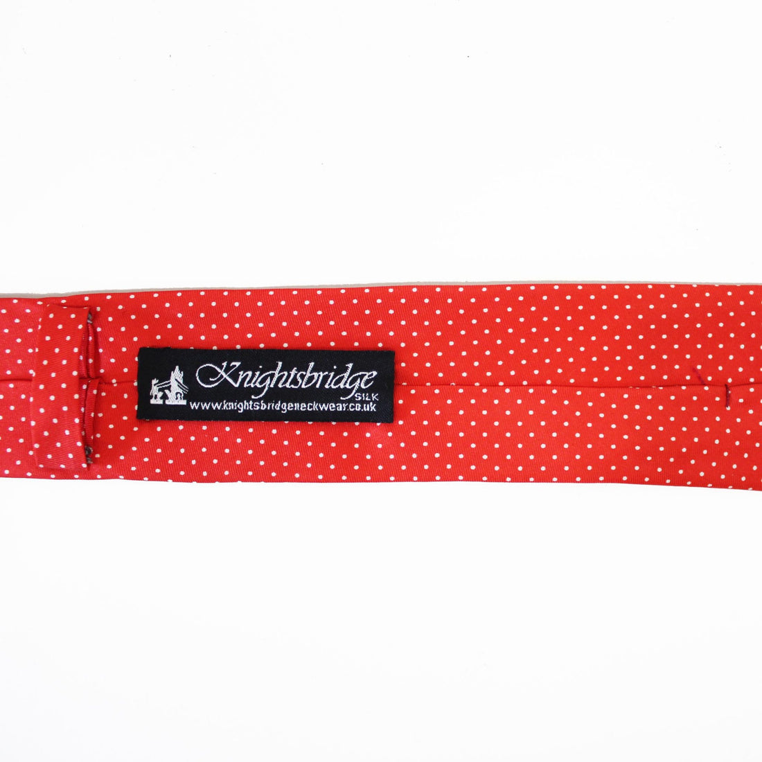 Knightsbridge Silk Tie - Red Pin Dot