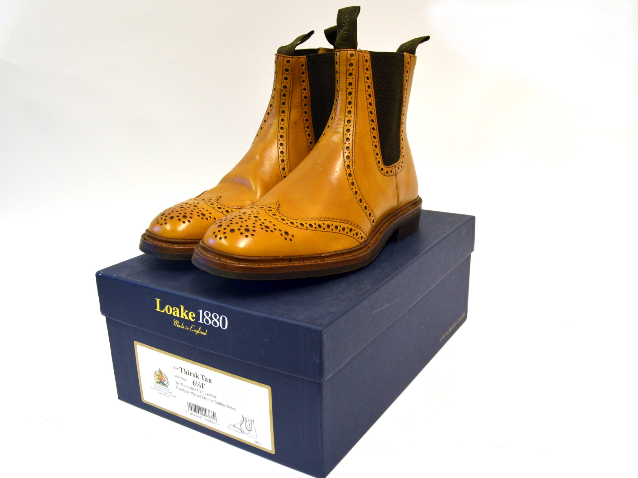 loake brogue chelsea boots